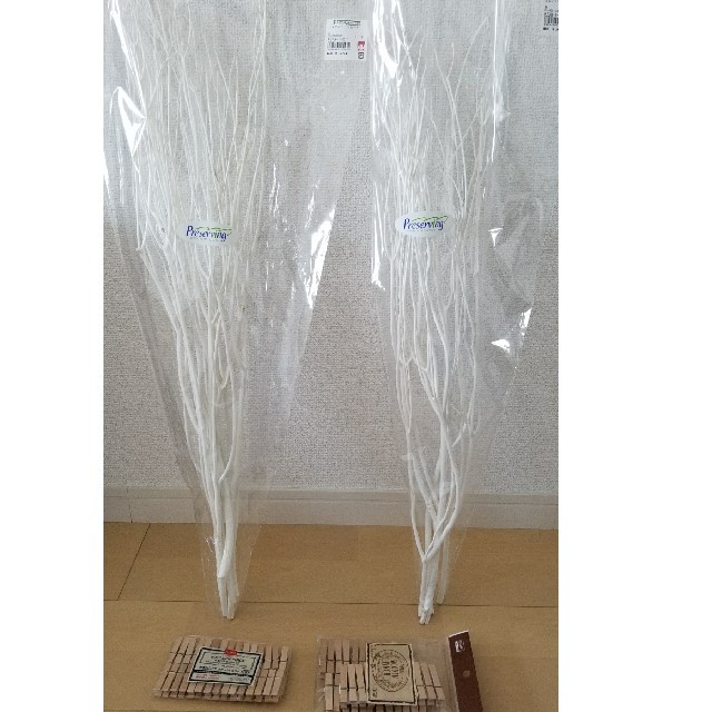 ウェルカムツリー(白い枝　三又) ハンドメイドのウェディング(ウェルカムボード)の商品写真