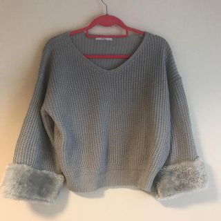 フィフス(fifth)のフィフス 美品 袖ファー付きニット(ニット/セーター)