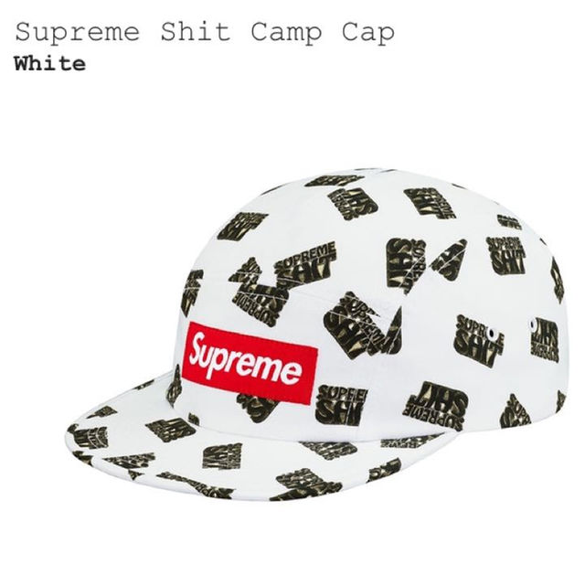 Supreme Shit Camp Cap White 新品未使用 送料込