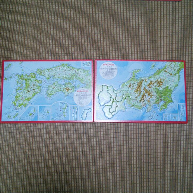 送料込み 行政区分別に切り型の入ったパズル アポロ社の日本地図 キッズ/ベビー/マタニティのおもちゃ(知育玩具)の商品写真