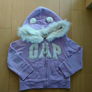 ベビーギャップ(babyGAP)の中古　ベビーキッズ100cm☆GAP☆ファーボアフードパーカー(ジャケット/上着)