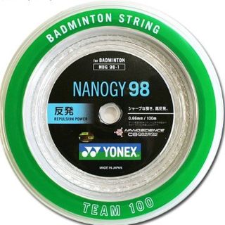 ヨネックス(YONEX)のヨネックス　ガット　バドミントン用　ナノジー98　シルバーグレー　100m(その他)