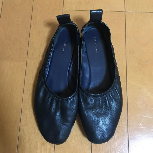 celine(セリーヌ)のセリーヌCE'LINEJR名古屋高島屋店購入証明書ソフトバレエシューズ37.5黒 レディースの靴/シューズ(バレエシューズ)の商品写真