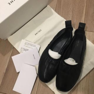 セリーヌ(celine)のセリーヌCE'LINEJR名古屋高島屋店購入証明書ソフトバレエシューズ37.5黒(バレエシューズ)