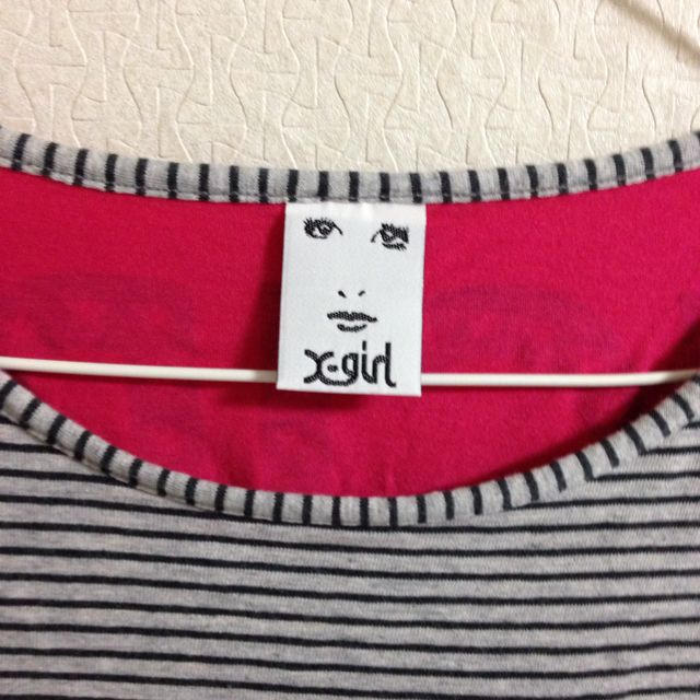 X-girl(エックスガール)のエックスガール   ボーダーTシャツ レディースのトップス(Tシャツ(半袖/袖なし))の商品写真