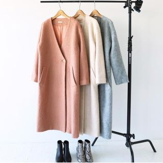 トゥデイフル(TODAYFUL)のトゥデイフル  todayful  sliver  knit coat  36(ロングコート)