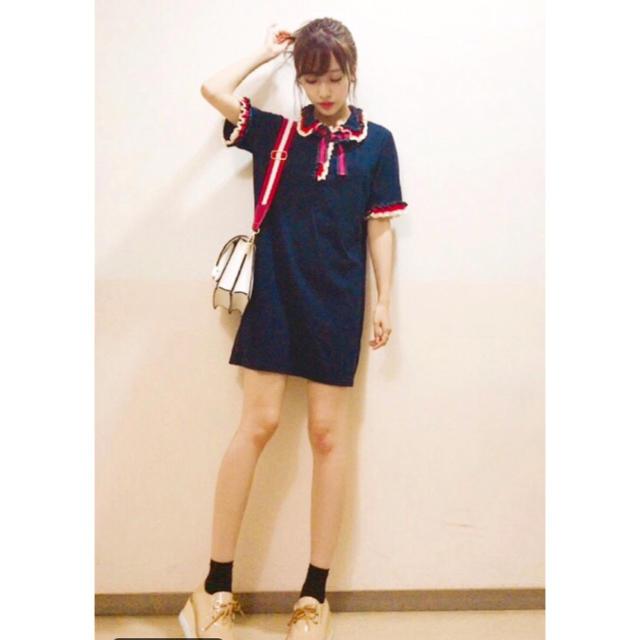 前田希美さん着用♡フリルリボンポロワンピース レディースのワンピース(ミニワンピース)の商品写真