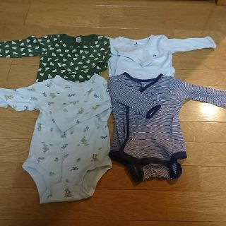 ベビーギャップ(babyGAP)のGap 長袖ロンパース 4枚まとめ売り(ロンパース)