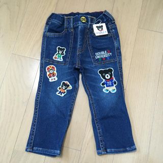ダブルビー(DOUBLE.B)の新品90★ミキハウスダブルB★豪華ワッペンパンツ(パンツ/スパッツ)