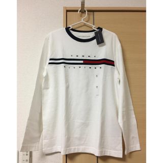 トミーヒルフィガー(TOMMY HILFIGER)のTOMMY HILFIGER 定番ロンT メンズ ホワイト M(Tシャツ/カットソー(七分/長袖))