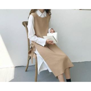 これからのシーズン大活躍♡春物を早めに♡ベストロングワンピース★新品未使用(ロングワンピース/マキシワンピース)