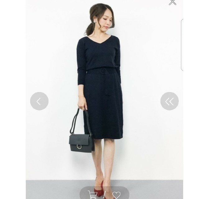 PROPORTION BODY DRESSING(プロポーションボディドレッシング)のかな様専用★新品　プロポーションボディドレッシング　ニットワンピース　ベルト レディースのワンピース(ひざ丈ワンピース)の商品写真