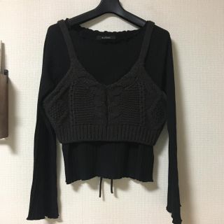 ダブルクローゼット(w closet)のw closet ニットビスチェ インナーSET(キャミソール)