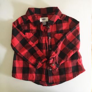 オールドネイビー(Old Navy)のaa様専用☆old navy ベビー チェックシャツ 80cm  美品(シャツ/カットソー)