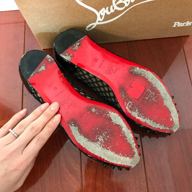 Christian Louboutin(クリスチャンルブタン)のルブタン フラット バレエ シューズ 37 レディースの靴/シューズ(バレエシューズ)の商品写真