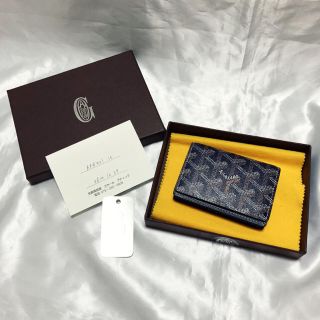 ゴヤール(GOYARD)のGOYARD ゴヤール 名刺入れ ネイビー 美品(名刺入れ/定期入れ)