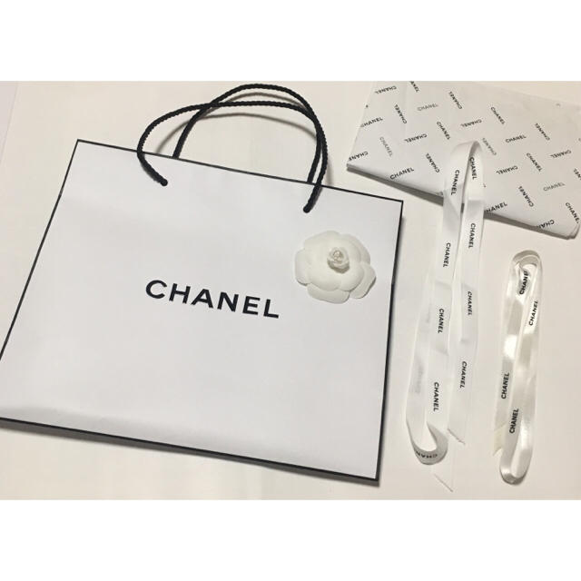 CHANEL - シャネル CHANEL ショップ袋 紙袋 リボン 包装紙 カメリア 