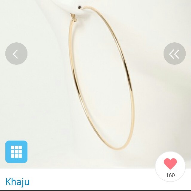 Khaju(カージュ)のカージュ(khaju)　フープピアス　ゴールド レディースのアクセサリー(ピアス)の商品写真