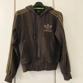 アディダス(adidas)のadidas☆男女兼用ブラウンパーカー(パーカー)