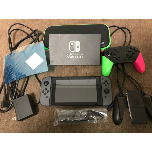 Nintendo Switch 本体 スプラトゥーンケース付き➕プロコン Nintendo Switch（有機ELモデル）／Proコントローラー