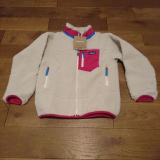 パタゴニア(patagonia)のパタゴニア ガールズ クラシック レトロXジャケット L ナチュラル ピンク(ブルゾン)