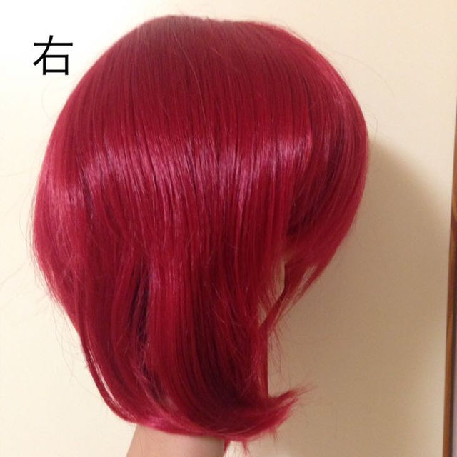 【パーティ】ウイッグ wig レッド 耐熱 ショート ボブ【仮装】 レディースのウィッグ/エクステ(その他)の商品写真