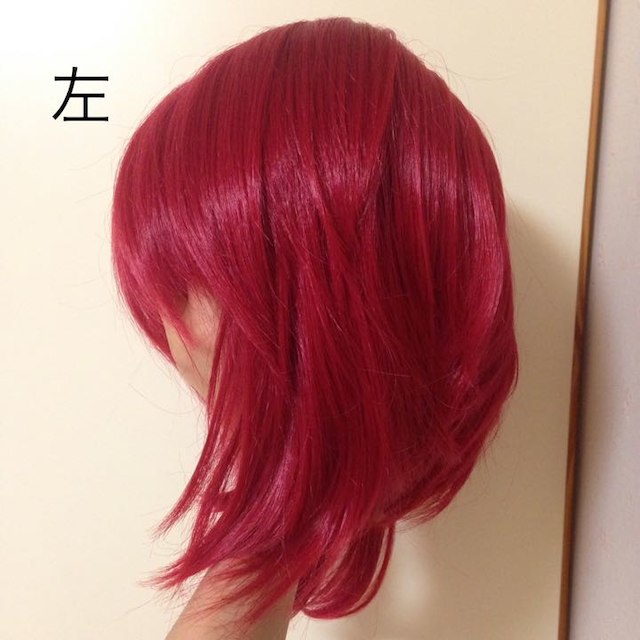 【パーティ】ウイッグ wig レッド 耐熱 ショート ボブ【仮装】 レディースのウィッグ/エクステ(その他)の商品写真