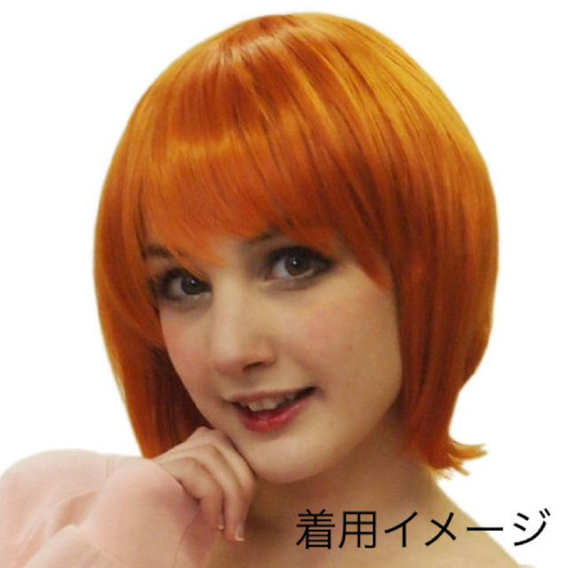 【パーティ】ウイッグ wig レッド 耐熱 ショート ボブ【仮装】 レディースのウィッグ/エクステ(その他)の商品写真