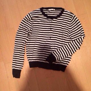 マウジー(moussy)のボーダーカーディガン(カーディガン)