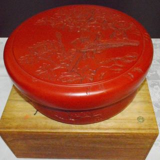 【未使用品】漆器 村上堆朱 ３０×１２ｃｍ 茶櫃(その他)