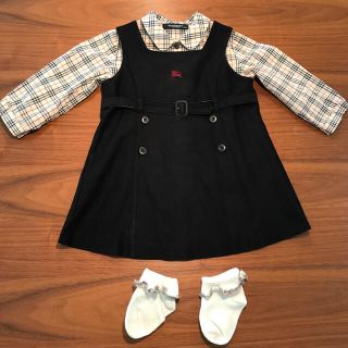 バーバリー(BURBERRY)のBurberry ワンピース&シャツ&靴下セット サイズ90(ドレス/フォーマル)