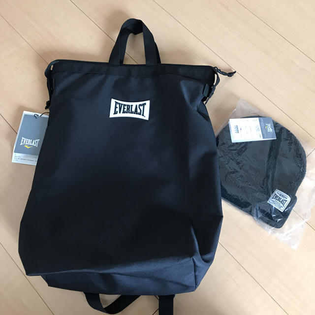 EVERLAST(エバーラスト)の新品！EVERLASTリュック&ニット帽 メンズのバッグ(バッグパック/リュック)の商品写真