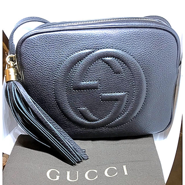 Gucci(グッチ)の未使用 保管品 GUCCI グッチ ソーホー ディスコバッグ 黒 レディースのファッション小物(ポーチ)の商品写真