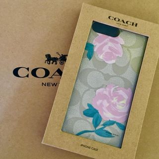 コーチ(COACH)の新品コーチ iPhone 8 Plus シグネチャー&ローズ スマホケース(iPhoneケース)