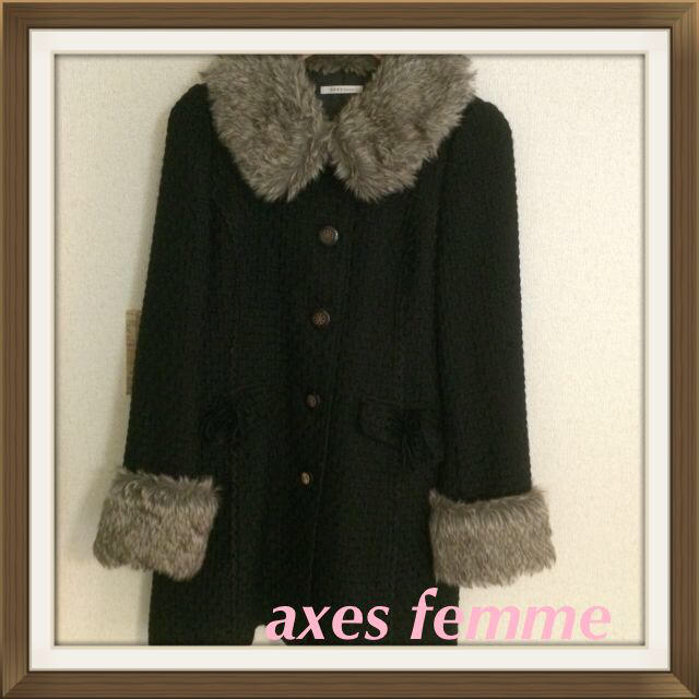 axes femme(アクシーズファム)のaxesフェイクファーコート レディースのジャケット/アウター(ロングコート)の商品写真