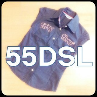 フィフティーファイブディーエスエル(55DSL)の55DSL ノースリーブシャツ(シャツ/ブラウス(半袖/袖なし))