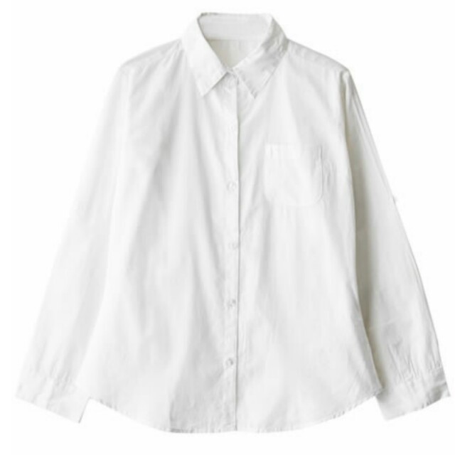 GRL(グレイル)の白シャツ レディースのトップス(シャツ/ブラウス(長袖/七分))の商品写真