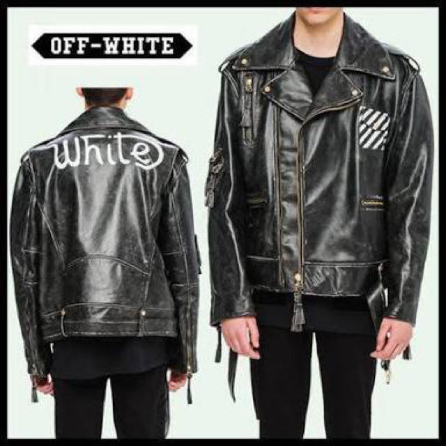 ライダースジャケット　OFF White