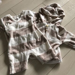 ベビーギャップ(babyGAP)のBabyGAP サイズ80 ポンチョ&半袖ロンパース(ロンパース)