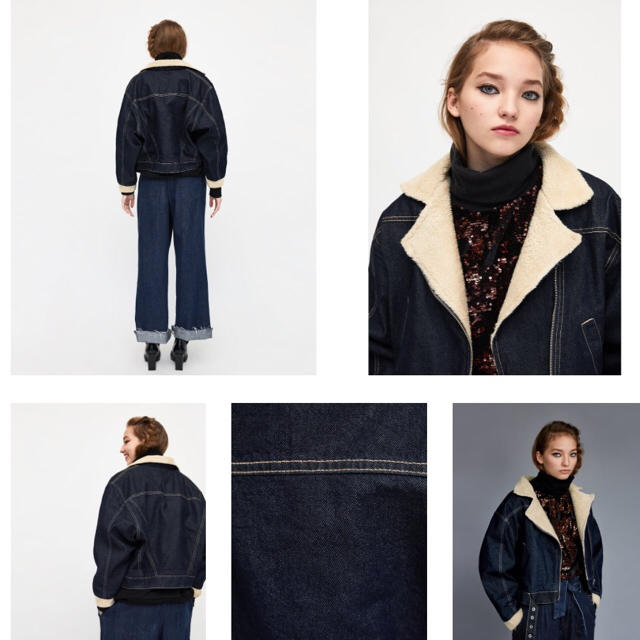 ZARA(ザラ)の☆新品☆ ZARA ザラ ボアデニムジャケット  レディースのジャケット/アウター(Gジャン/デニムジャケット)の商品写真