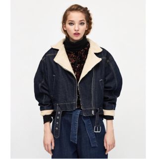 ザラ(ZARA)の☆新品☆ ZARA ザラ ボアデニムジャケット (Gジャン/デニムジャケット)