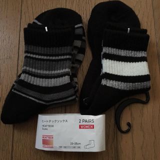 ユニクロ(UNIQLO)の靴下 ２足組 ◆ ヒートテック【ユニクロ】 23〜25cm(ソックス)