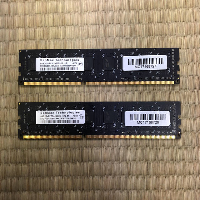 正規店仕入れの 16GB SanMax DDR3 8gb二枚組 PC3L-14900U PCパーツ 正規店仕入れの 16GB SanMax DDR3 8gb二枚組 PC3L-14900U PCパーツ