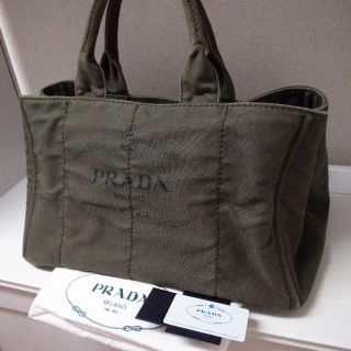 プラダ(PRADA)の正規品♡最安値♡プラダ カナパトート Lサイズ カーキ キャンバス バッグ 財布(トートバッグ)