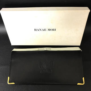 ハナエモリ(HANAE MORI)のハナエモリ レザー ロングウォレット 長財布 蝶々 ブラック(財布)