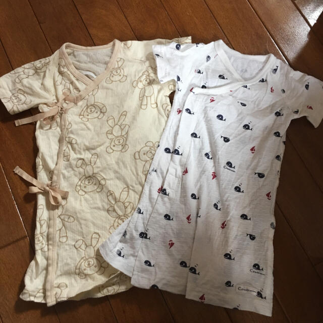 Combi mini(コンビミニ)のコンビミニ  ラップドレス 新生児 キッズ/ベビー/マタニティのベビー服(~85cm)(ロンパース)の商品写真