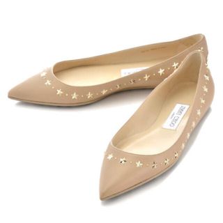 ジミーチュウ(JIMMY CHOO)のジミーチュウ♡スタッズパンプス♡フラットシューズ6.5(バレエシューズ)