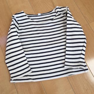 ムジルシリョウヒン(MUJI (無印良品))の無印良品MUJI☆ボーダートップス☺︎90(Tシャツ/カットソー)