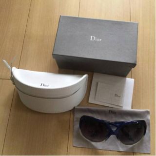 ディオール(Dior)の新品未使用★Dior ディオールサングラス★ブルー ケース付★値下げ(サングラス/メガネ)