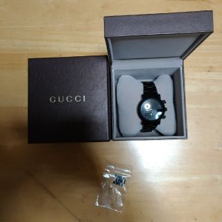 グッチ(GUCCI)のgucci グッチ 腕時計 101M  クロノグラフ ブラック(腕時計(アナログ))